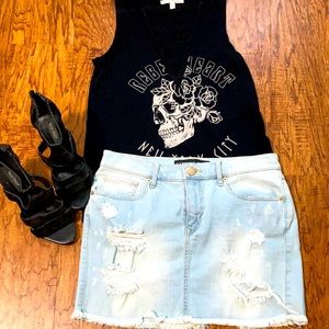 Express jeans denim skirt